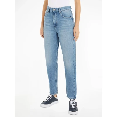 Abbildung von Tommy Jeans MOM Straight Leg, Damen, Größe: 29x28, Denim light