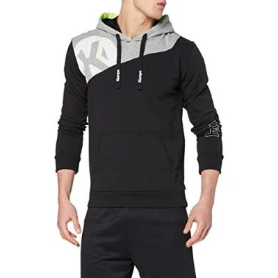 Abbildung von Kempa Herren Core 2.0 Hoodie, schwarz/Dark grau Melange, XXL