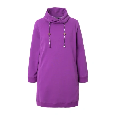 Abbildung von Ulla Popken Langarm Taschen Freizeitkleid, Damen, Größe: 58/60, Purple