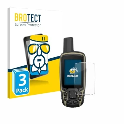 Abbildung von BROTECT Schutzglas für Garmin GPSMAP 65 (3 Stück) Schutzfolie Panzer Folie Glas [Extrem Kratzfest 9H, Anti Fingerprint, Ultra Transparent]