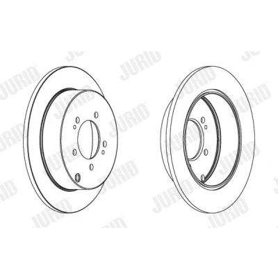 Abbildung von JURID 562527JC Bremsscheibe 302 10 5 voll beschichtet ohne Schrauben MITSUBISHI: Outlander 2 SUV, ASX Lancer 8 Schrägheck, CITROËN: C Crosser SUV