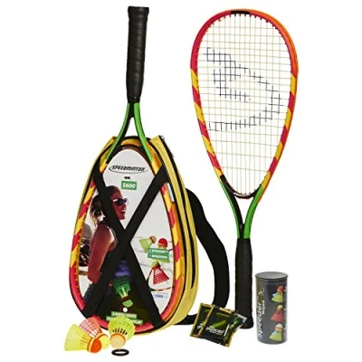 Abbildung von Speedminton S600 Set Original Speed Badminton/Crossminton Starter inkl. 2 Schläger, 3 Speeder, Speedlights, Tasche