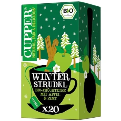 Abbildung von Cupper Bio Früchtetee &quot;Winter Strudel&quot;, 20 ungebleichte Teebeutel, umweltfreundlich, fair gehandelt