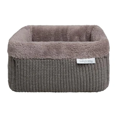 Abbildung von Baby&#039;s Only Körbchen Hope Wickeltisch Organizer Gestrickte Aufbewahrungsbox für Kinderzimmer 18x18x18 cm Hazel Brown