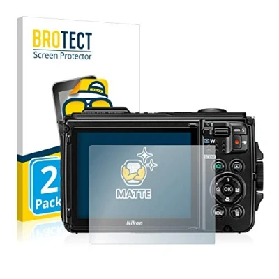 Abbildung von BROTECT Entspiegelungs Schutzfolie für Nikon Coolpix W300 (2 Stück) Matte Displayschutz Folie, Anti Reflex, Fingerprint