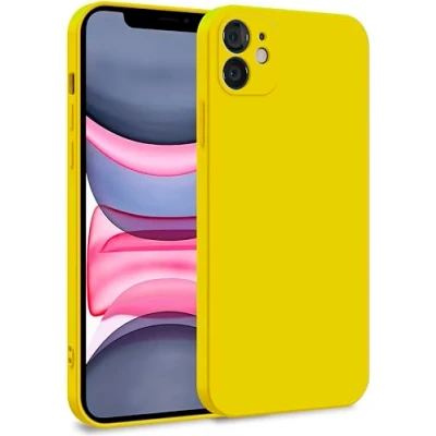 Abbildung von MyGadget Hülle für iPhone 11 Zweilagige Handyhülle mit Kameraschutz Cover Innenfutter &amp; Silikon außen Gelb