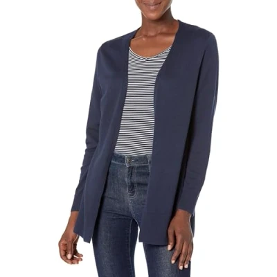 Abbildung von Amazon Essentials Damen Leichte Strickjacke, Vorne Offen (Erhältlich In Übergröße), Marineblau, 3XL Große Größen