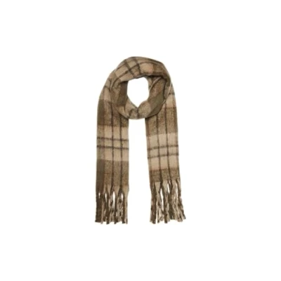 Abbildung von VERO MODA VMIVY League Scarf GA NOOS Schal, Silver Mink/Checks:Pinecone/Capers/Chocolate Torte, ONE Size