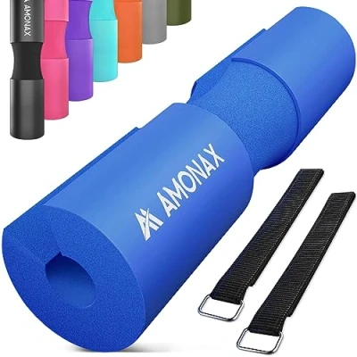 Abbildung von Amonax langhantel polster, extra dicke nackenpolster Barbell Pad nackenschutz für hip thrust und squat, andere Übungen, Fitness, Krafttraining Männer Frauen (Blau)