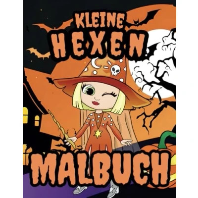 Abbildung von Kleine Hexen Malbuch: 30 Halloween Motive zum Ausmalen für Kinder ab 0 Jahren.