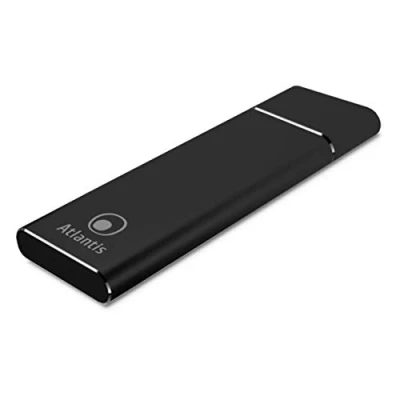 Abbildung von ATLANTIS DiskMaster M2 NVME, Externes Gehäuse für SSD M2.NVME, Type_C USB 3.1, Typ M.2/NVME PCI Express, Größe: 22x30, 22x42, 22x60, 22x80, schwarzes Aluminium.