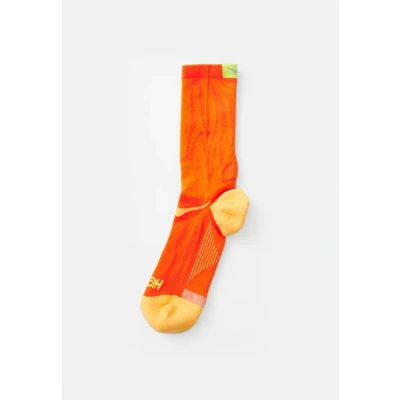 Abbildung von HOKA Clifton CREW RUN Unisex Sportsocken, Größe: Large, Lava