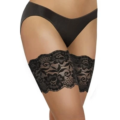 Abbildung von sesto senso Oberschenkelbänder Spitze Sexy Elastische Anti reibung mit 4 Silikonstreifen Schwarz 65 70 L
