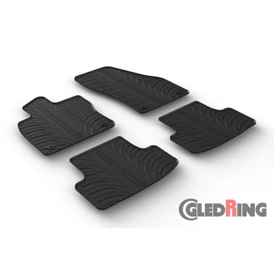 Abbildung von Gledring 0476 Fußmattensatz Gummi vorne und hinten 4 schwarz 750mm 550mm SKODA: Karoq SUV