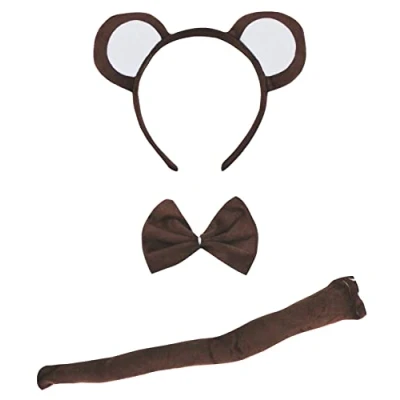 Abbildung von Petitebelle Stirnband Bowtie Schwanz Kostüm für Erwachsene Einheitsgröße Affe