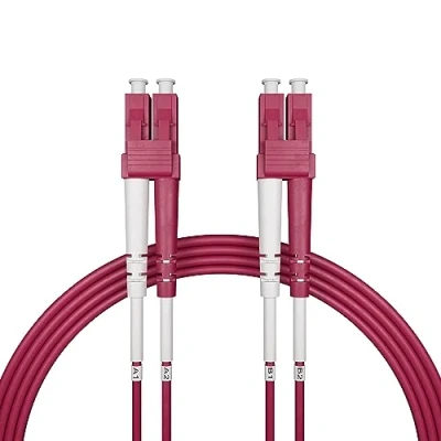 Abbildung von nexinex OM4 Glasfaserkabel LC/UPC auf (1 Kabel, 3m) Patchkabel Duplex Multimode Glasfaser LWL Lichtwellenleiter Kabel LC/LC