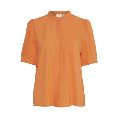 Abbildung von ICHI Ihmain Hemdbluse, Damen, Größe: 34, Coral rose