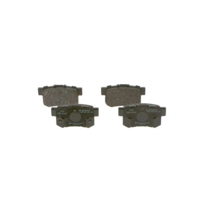 Abbildung von BOSCH 0 986 494 358 Bremsbelagsatz Low Metallic mit integriertem Verschleißwarnkontakt, akustischer Verschleißwarnung Anti Quietsch Blech