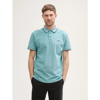 Abbildung von TOM Tailor MIT Stretch Poloshirt, Herren, Größe: Small, Dark green white two tone