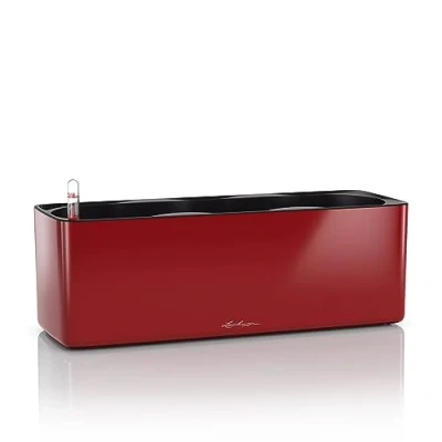 Abbildung von Lechuza® Kräutertopf Pflanzkasten Cube Glossy Triple scarlet rot hochglanz