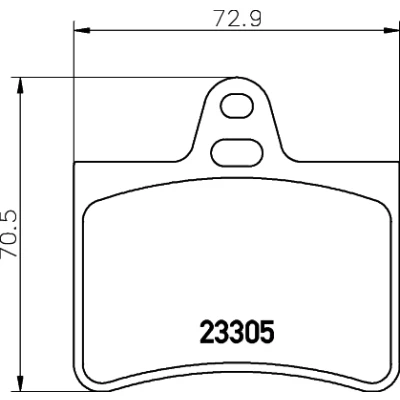 Abbildung von HELLA 8DB 355 019 441 Bremsbelagsatz nicht für Verschleißwarnanzeiger vorbereitet CITROËN: C5 III Kombi, II Schrägheck, I Kombi