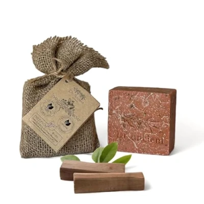 Abbildung von Dr.Ancient Sandelholz Seife Stück Bio Natürlich Vegan Traditionell Handgefertigt Antik Anti Aging, Entzündungshemmend, Gleichmäßiger Hautton Absolut Keine Chemikalien! Reine Naturseife!