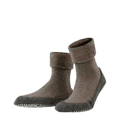 Abbildung von FALKE Herren Stoppersocken Cosyshoe M Hp Wolle rutschhemmende Noppen 1 Paar, Braun Porto Melange 5201, 41/42 EU