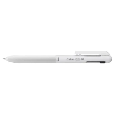 Abbildung von Pentel BXAW375W Calme Multifunktionsstift, 2 Kugelschreiberminen 0.7mm (schwarz/rot) und 1 Druckbleistiftmine 0.7mm, deutlich gedämpftes Klick Geräusch, Griffzone in Lederoptik, nachfüllbar, Stück