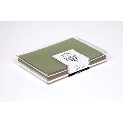 Abbildung von Clairefontaine 20916C Korrespondenzset mit 20 Umschlägen Pollen C6 (114x162 mm) und Karten 11x15,5 cm, 1 Stück, Weihnachten Natur