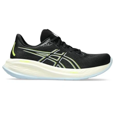 Abbildung von Asics Gelcumulus 26 Laufschuh Neutral, Herren, Größe: 44.5, Black/safety yellow Schuhe