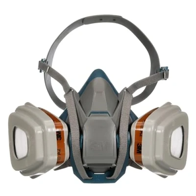 Abbildung von 3M Atemschutzmaske 6502 QLPRO Halbmaske mit Wechselfiltern gegen organische Gase, Dämpfe &amp; Partikel Lackiermaske Schutzstufe A2P3 für Farbspritz Maschinenschleifarbeiten, 1 Stück (1er Pack)