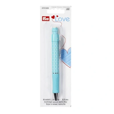 Abbildung von prymlove Polka Dot extrafeinen Kartuschen Bleistift, Kunststoff/Metall, türkis, 0,9 mm, 1 Stück (1er Pack)