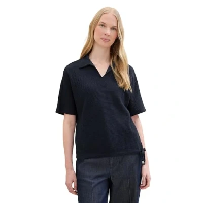 Abbildung von TOM TAILOR Damen 1038878 Sweatshirt mit Schalkragen, 10668 sky Captain Blue, M