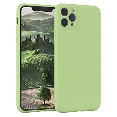 Abbildung von EAZY Case Silikonhülle für iPhone 11 Pro Max Hülle Silikon Grün weich stoßfeste Handyhülle Schutzhülle mit Kameraschutz Dünn Premium Schutz Cover TPU Phone Bumper Pastellgrün