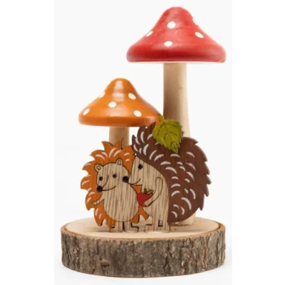 Abbildung von Trend Line Dekofigur Pilze Holz 16 x 13 cm braun rot