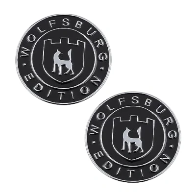 Abbildung von Deutsches Wolfsburg Emblem Totem Auto Logo Dekoration wird beiläufig geklebt (schwarz silber Edition)
