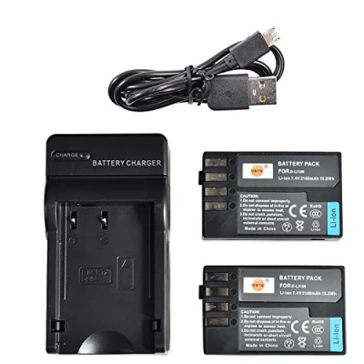 Abbildung von DSTE 2 Stücke Batterie Akku und Kanäle Dual USB Quick Ladegerät Kit für Pentax D Li109 K R 30 50 500 S2 S1