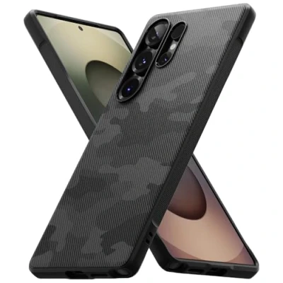 Abbildung von Ringke Onyx Case Kompatibel mit Samsung Galaxy S25 Ultra Hülle, [Fester Griff] Tarnmuster rutschfest Schlankes Slim Fit Einzigartige Textur TPU Robuste Stoßfeste Kratzfest Handyhülle Camo Black