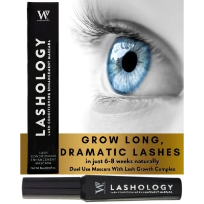 Abbildung von Lashology Eyelash Growth Serum Mascara in Schwarz, Wimpernserum einer für dickere, stärkere, vollere und länger aussehende Wimpern