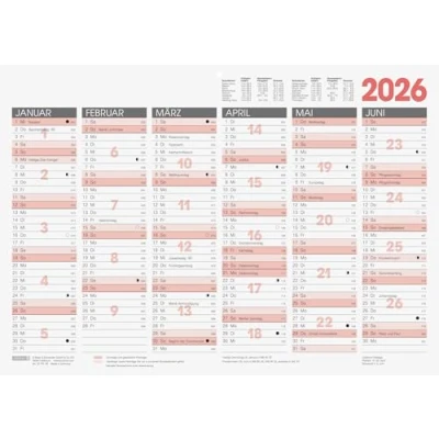 Abbildung von 10 x Brunnen Tafelkalender A3quer 2026