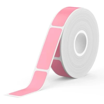 Abbildung von SUPVAN E10/16 Etikettenband Thermo Mehrzweck Etiketten für Heim, Schule, Büro, 12 mm x 40 mm, 170 Etiketten/Rolle(rosa)