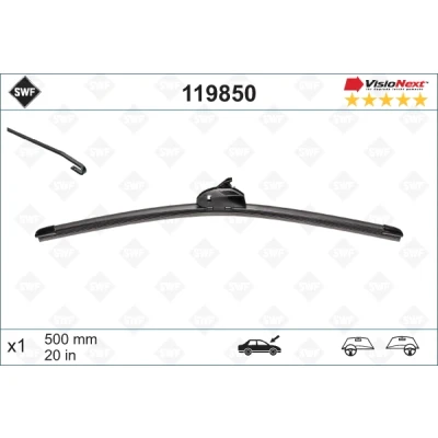 Abbildung von Scheibenwischer Swf Visionext 119850 500mm Rahmenlos OPEL: Insignia B Sports Tourer, Corsa C Schrägheck, Astra G CC, BMW: Z4 Roadster, X3, 3 Coupe
