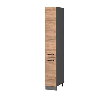 Abbildung von Vicco Hochschrank R Line, Goldkraft Eiche/Anthrazit, 30 cm