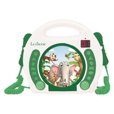 Abbildung von Lexibook Tragbarer CD Player mit 2 Mikrofonen Tiere