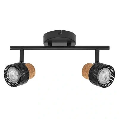 Abbildung von LEDVANCE DECOR SPOT CORK, 2 x 3,4W, 460lm, schwarz, Spotleuchte, verstellbare Köpfe, vielseitig anwendbar, Innenraumspot, austauschbare LED Lampen, warmweiße Lichtfarbe, GU10