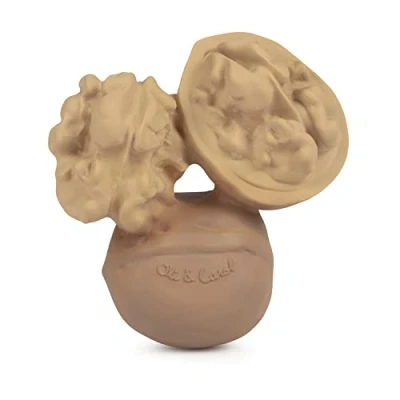 Abbildung von Oli &amp; Carol Baby Beißring aus Naturkautschuk, Nutty the Walnut, 9 cm