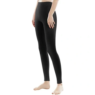 Abbildung von Libella Damen Lange Leggings bunt mit Hohe Taille Slim Fit Fitnesshose Sport aus Baumwolle 4108 Schwarz L