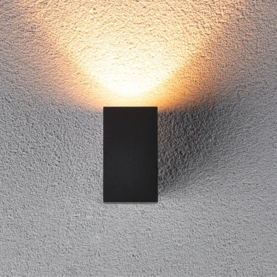 Abbildung von Paulmann LED Außen Wandleuchte &quot;Flame IP44 eckig 58x103mm 2200K 4W 265lm 230V 75 Metall&quot;, 1 flammig, insektenfreundlich