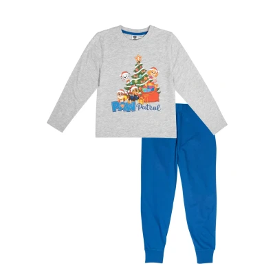 Abbildung von Paw Patrol XMAS FÜRCHRISTMAS Winter Langarm MIT SET Pyjama für Kinder, Größe: 98/104, Grau blau