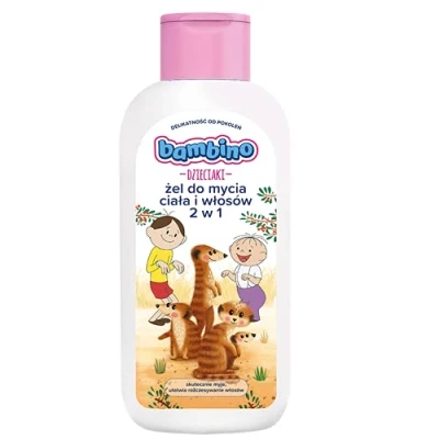 Abbildung von Bambino KINDER Reinigungsgel 2in1 Bolzen und Puppen Erdmännchen 400ml